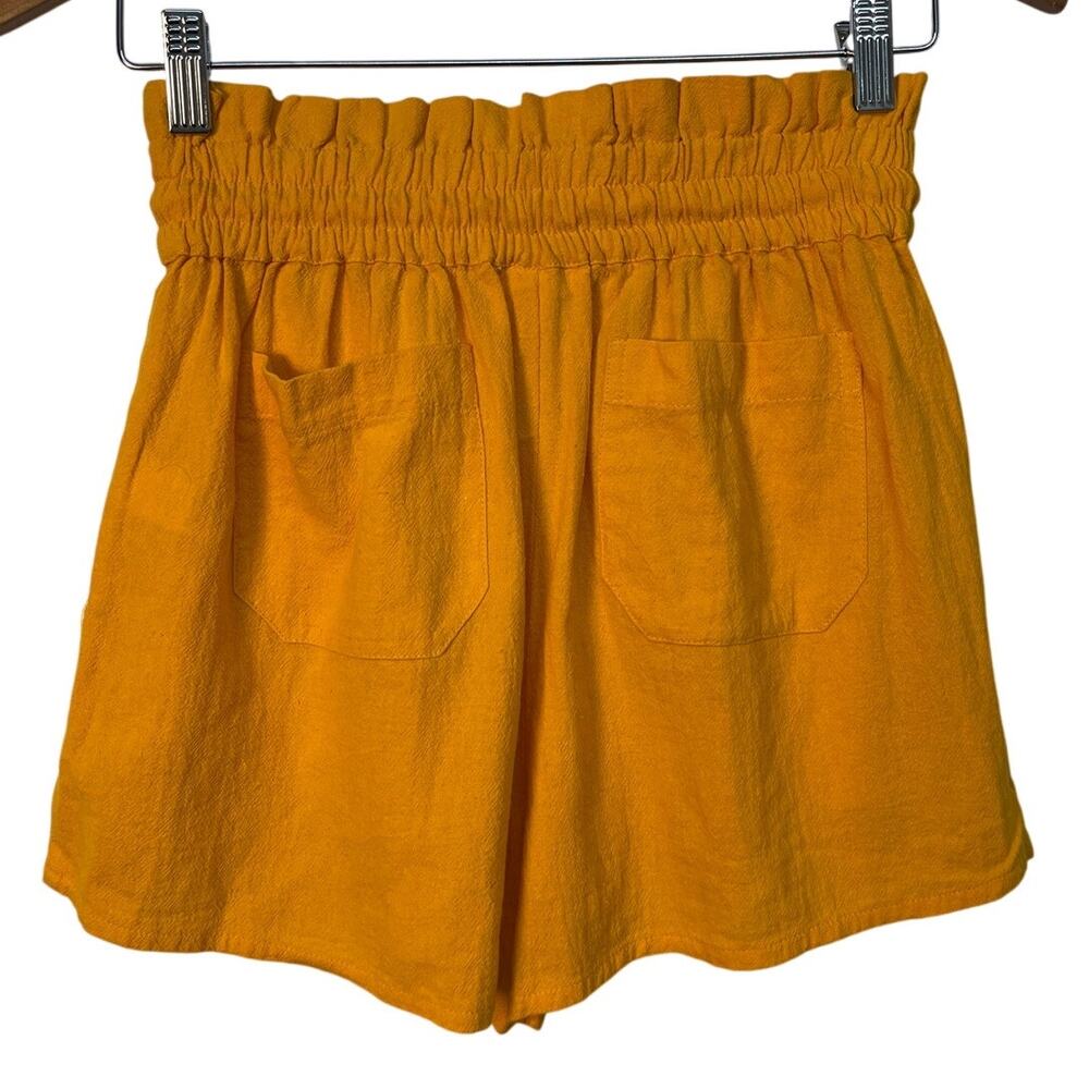 Abound Drawstring‎ Elastic Waist Casual Shorts with Pockets Color Orange Size S - Picture 2 of 6